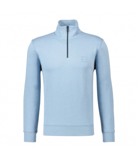 BOSS Cotton-terry sweatshirt with zip collar