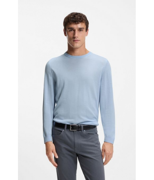 BOSS Slim-fit sweater in merino wool
