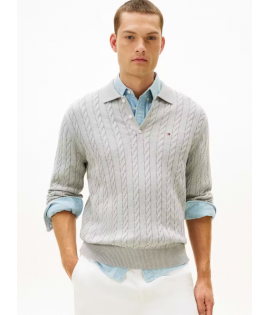 Hilfiger Cable Knit Polo Jumper