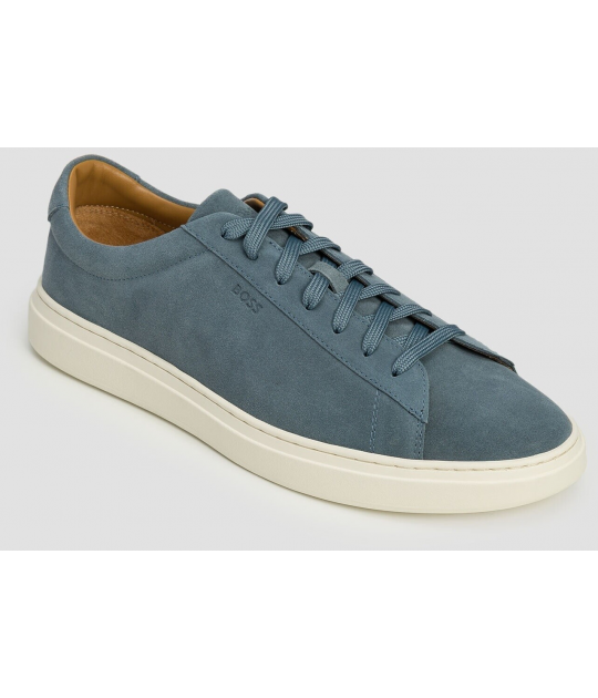 BOSS Suede trainers with embossed logo