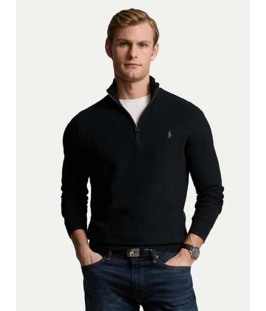 Ralph Lauren Half Zip Pique Knitted Sweater Regular Fit