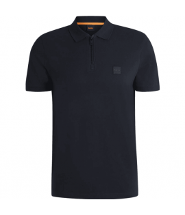 Hugo Boss Passerzip Slim Fit Zip Up Navy Polo Shirt Hugo Boss Passerzip Slim Fit Zip Up Navy Polo Shirt