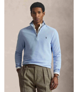 Ralph Lauren Half Zip Pique Knitted Sweater Regular Fit