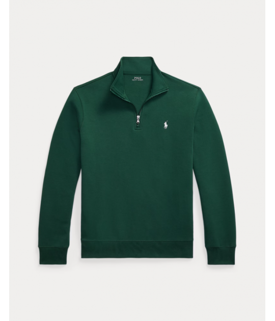 Double-Knit Quarter-Zip Pullover