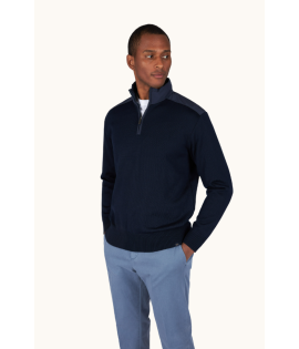 Half-zip sweater in Soft Cool Touch wool with Typhoon® Re-4x4 Stretch details Half-zip sweater in Soft Cool Touch wool with Typhoon® Re-4x4 Stretch details